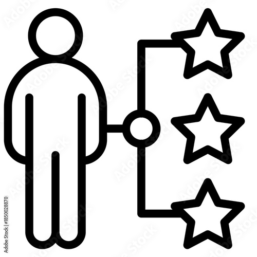 Competence icon from business collection. Thin linear expert, business, management outline icon vector illustration	