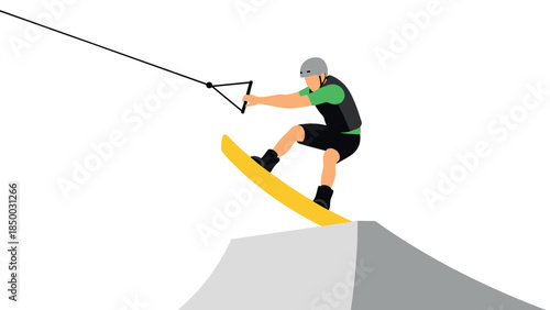 Wakeboarding adventure: bold tricks and dynamic sport action