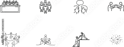 Yoga poses and meditation illustrations