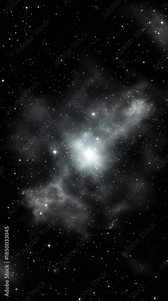 Fototapeta premium Bright cosmic nebula with stars in deep space