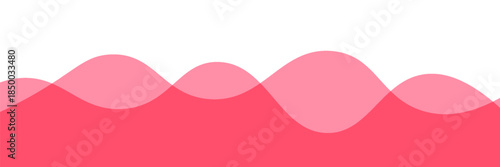 Wavy pink and magenta footer, border, divider shapes