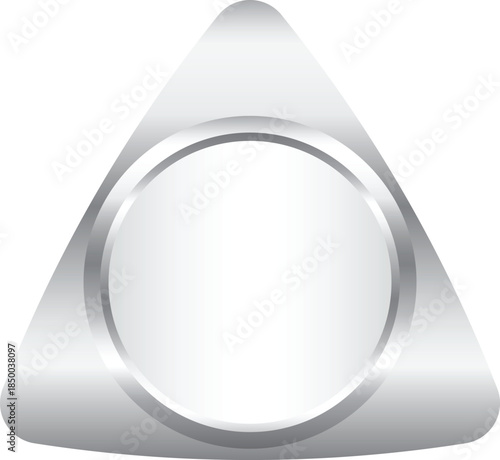 Blank Silver Triangle Delta Banner Template Design