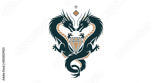 Stylized illustration of a cow grazing on grass in a minimalist style