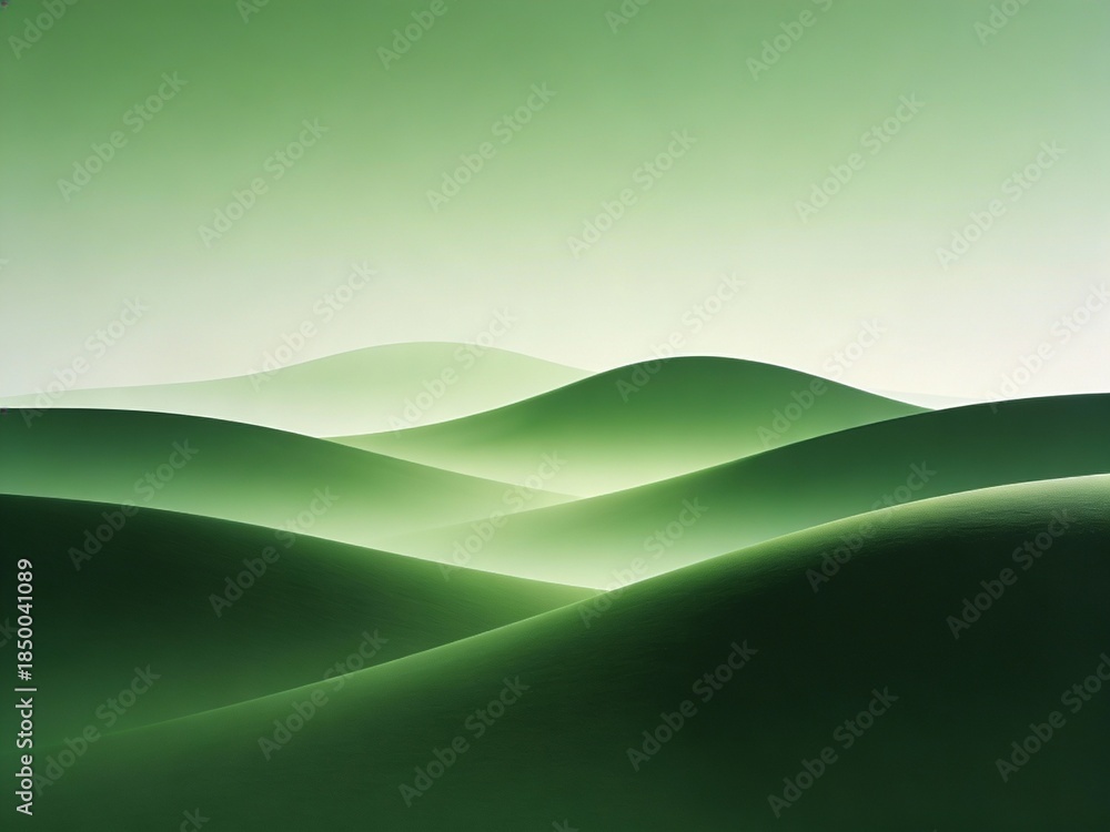 Obraz premium Green rolling hills landscape