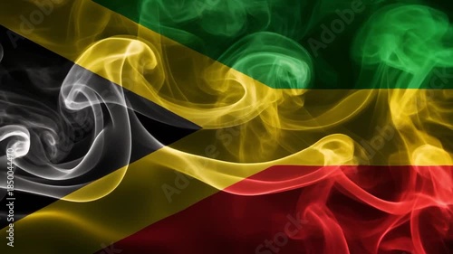 Abstract smoke in black yellow and red conceptual visuals for design projects