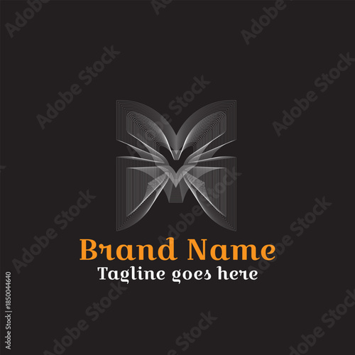 Abstract Logo: An elegant and artistic representation featuring a geometric design, evoking a sense of modernity and sophistication. A versatile design that is suitable for various applications.