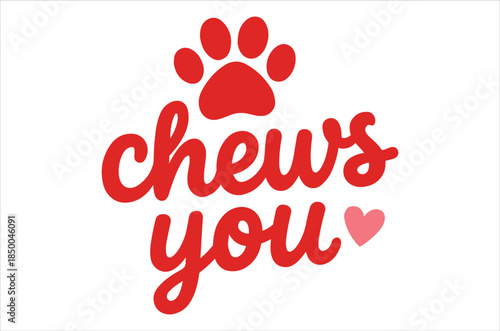 Basic RGBCute dog treat logo with paw print and heart symbol