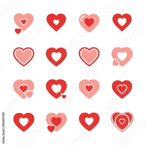 Red heart icon with a yellow star, symbolizing favorite, love, or rating on a white background.