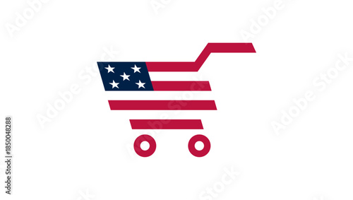 US store logo, flat color illustration.