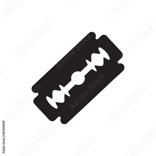 razor blade icon representing shaving or cutting tool for grooming or safety