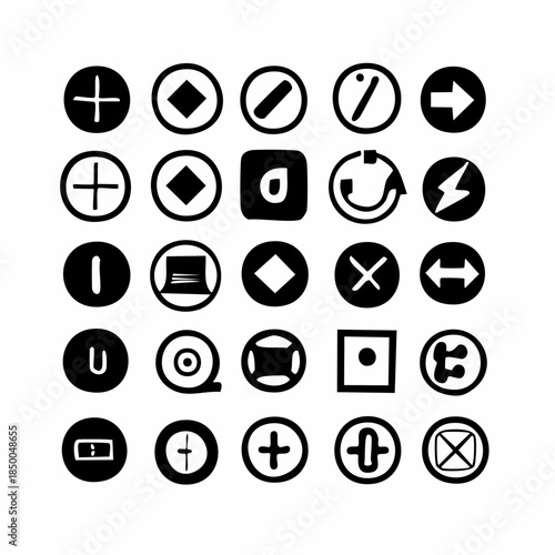 Modern basic user interface and navigation solid icon set, featuring minimalist glyph symbols in a clean black monochrome vector style for various digital applications