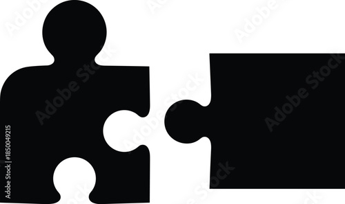 Person Connecting Puzzle Pieces Together