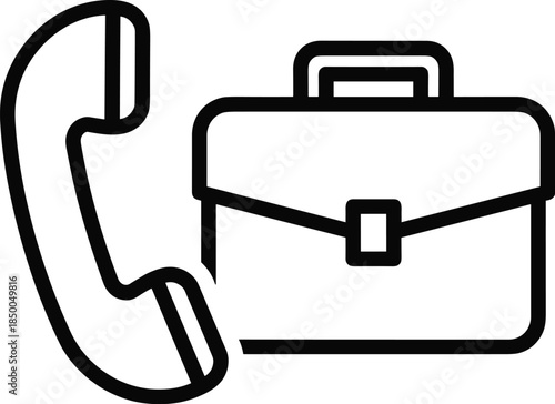 Telephone and Briefcase Icon