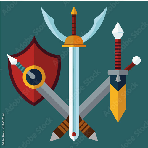 vector illustration of a sword