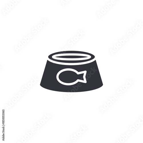 Pet food bowl icon illustrating animal feeding, balanced nutrition, daily pet care, and healthy eating habits.