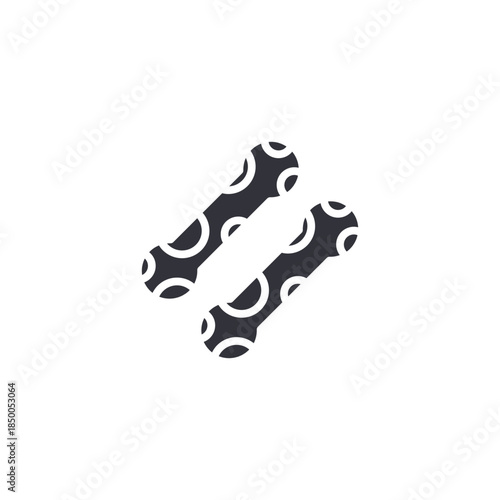 Dog bone pattern icon representing chew toys, pet treats, nutrition rewards, and playful animal behavior.