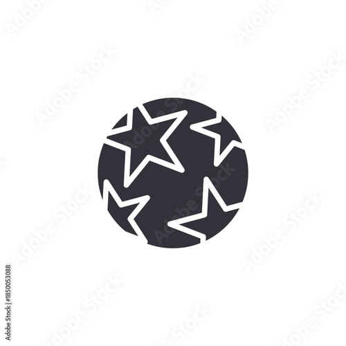 Pet toy ball icon representing playful activities, exercise, entertainment, and mental stimulation for animals.