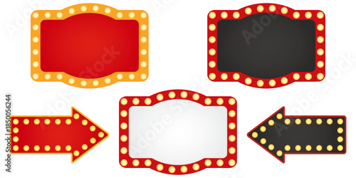 マーキーライトの看板フレームセット