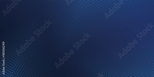 Blue abstract background with glowing arrow lines. Modern shiny blue geometric lines design. Technology futuristic  modern