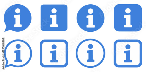 information info symbol icon set