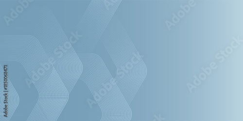 Abstract hexagon lines on gray and blue combination background.