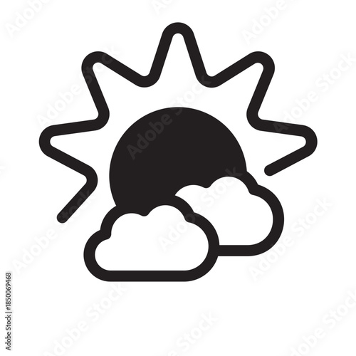 sun glyph icon
