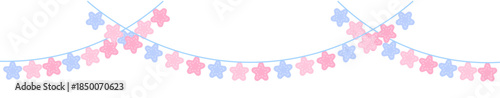Pastel Star Garland Vector Baby Shower Decorative Hanging String Nursery Party Banner