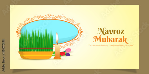 Vector illustration of Happy Nowruz social media template