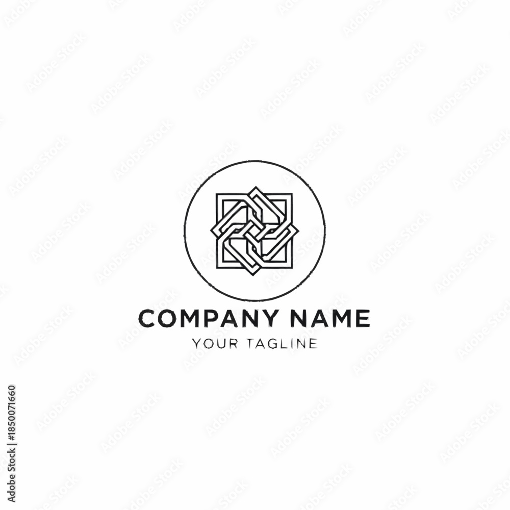 Fototapeta premium Elegant Geometric Logo Design for Company Branding.