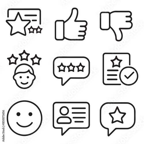 Customer satisfaction icon set vector