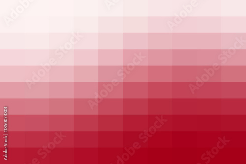 Red and white pixelated gradient background with geometric square pattern fading from light to dark tones, modern digital art texture