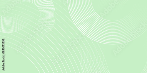 Abstract soft green with white line effect background. Modern techonology circle concept. Vector illustration. eps 10 edition