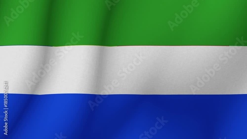 Wallpaper Mural The flag the Republic of Sierra Leone. The evolving national flag the Sierra Leone in 3d format. 1080p HD animation for presentation Torontodigital.ca
