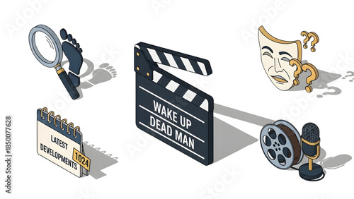 A Collection of Icons Representing the Film and Entertainment Industry