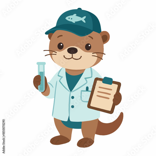 Cute Otter Marine Biologist