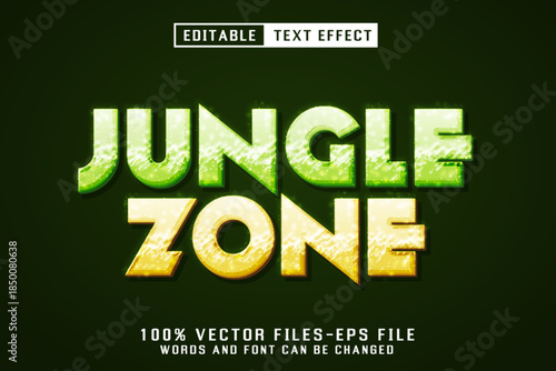 Jungle Zone Editable Text Effect