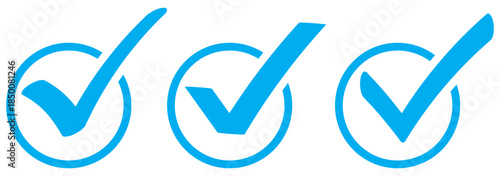 Hand drawing green tick mark icon on white background. Digital hand drawing check mark vector set. Creative vector tick mark icon set.