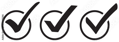 Hand drawing green tick mark icon on white background. Digital hand drawing check mark vector set. Creative vector tick mark icon set.