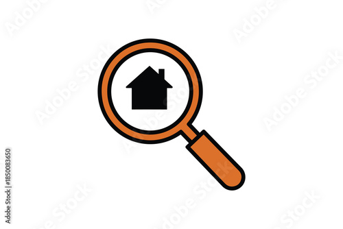 Home repair and renovation logo with hammer and paintbrush