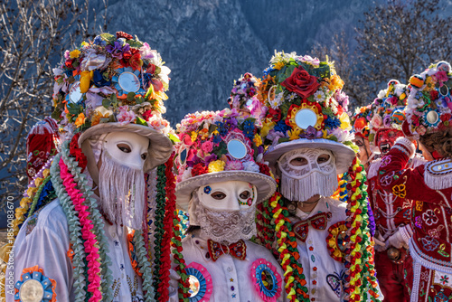 Traditional Carnival Masks – Coumba Freida, Aosta Valley, Doues, Italy