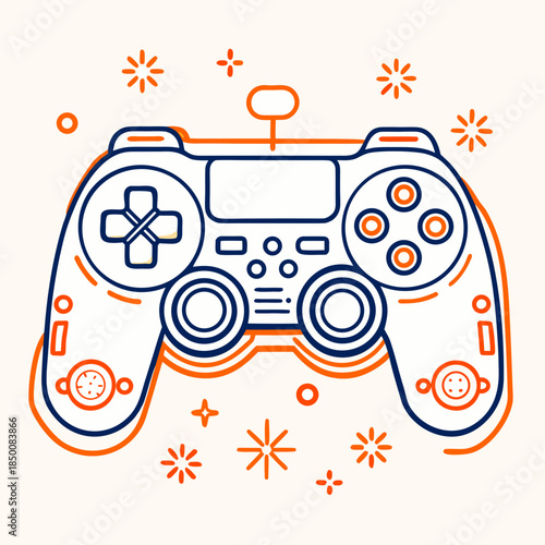 Game Controller Outline Button Style