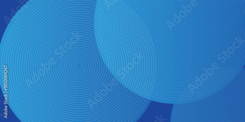 Abstract blue background with circles. Vector illustration, eps10