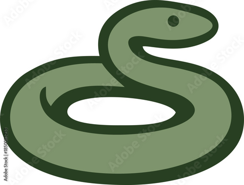 GREEN SNAKE ILLUSTRATION