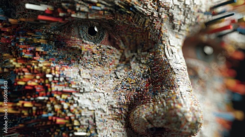 Intricate digital collage f...