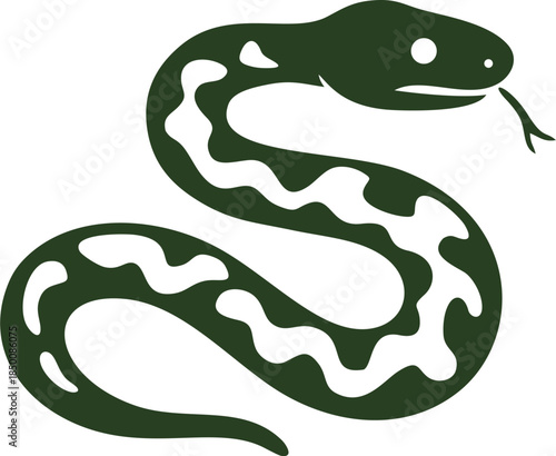 GREEN SNAKE ILLUSTRATION