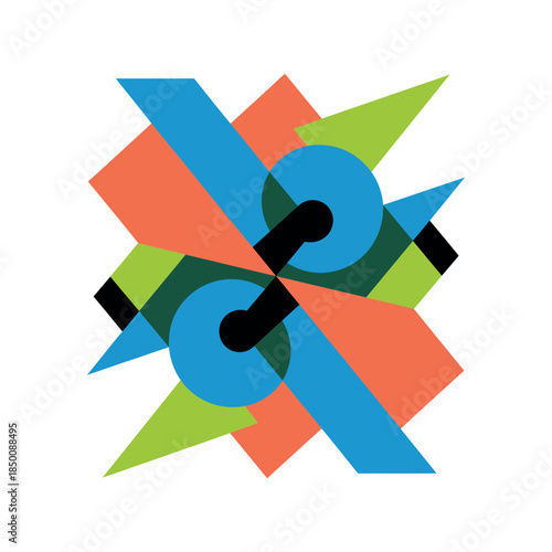 Geometric Art with Vibrant Colors