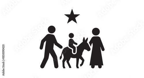family silhouette vector