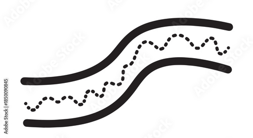 Abstract vector background with wave design featuring snake and shoe silhouettes