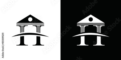 simple law building vector logo