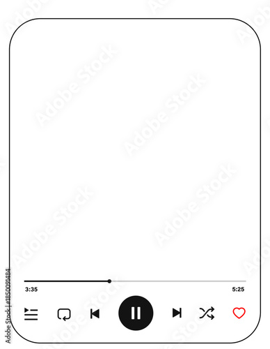 mp3 player isolated. playlist icon vector illustration 